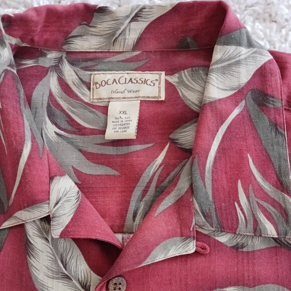 Boca Dude Classics Men's Button Up Shirt Hawaiian Caribbean Silk XXL - Picture 3 of 8